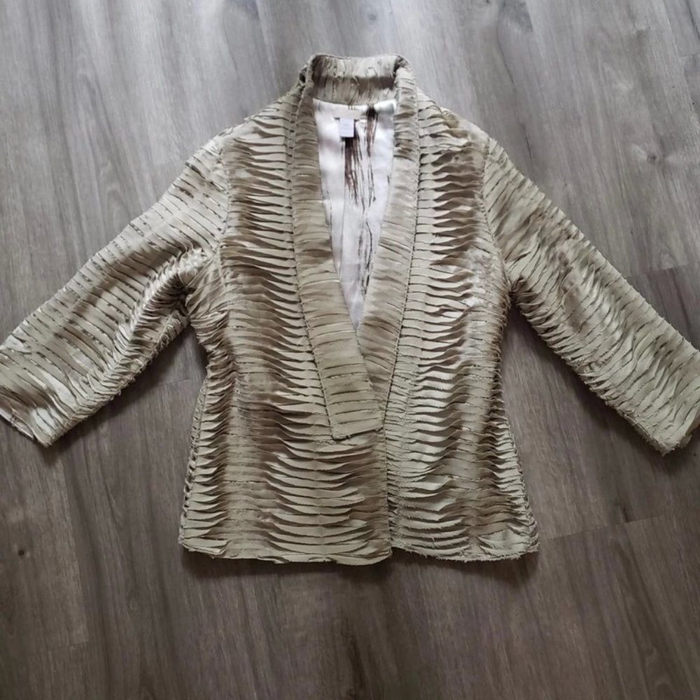 vintage green tattered coat / blazer